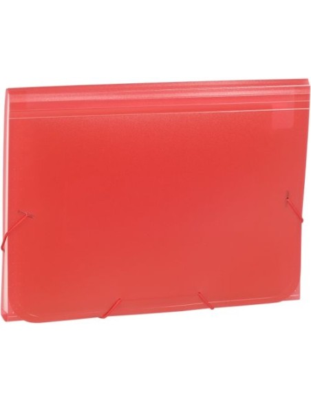 Carpeta fuelle fº 13 departamentos roja polipropileno